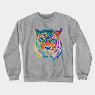 Dripping Paint Tiger Crewneck Sweatshirt